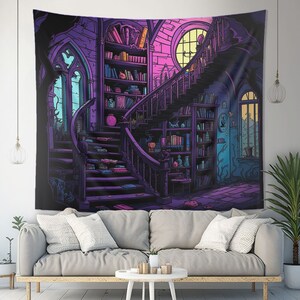 Library wall tapestry 2025