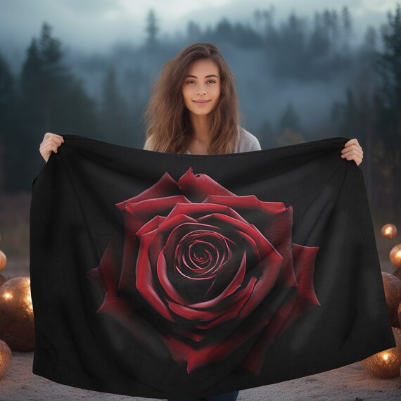 Dark rose throw blanket sale