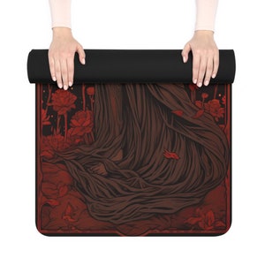 Fire Goddess Rubber Yoga Mat, Ideal Gift for Elemental Lovers, Oracle Tarot Card Aesthetic, Divine Feminine Touch, Durable and Lightweight image 8