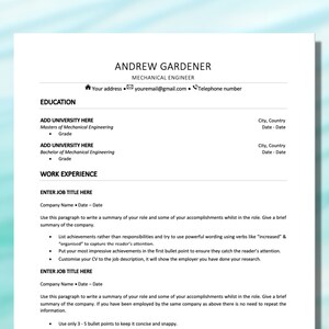 May include: A resume template with a black and white design. The template includes sections for education, work experience, and contact information. The text "ENTER JOB TITLE HERE" is repeated twice.