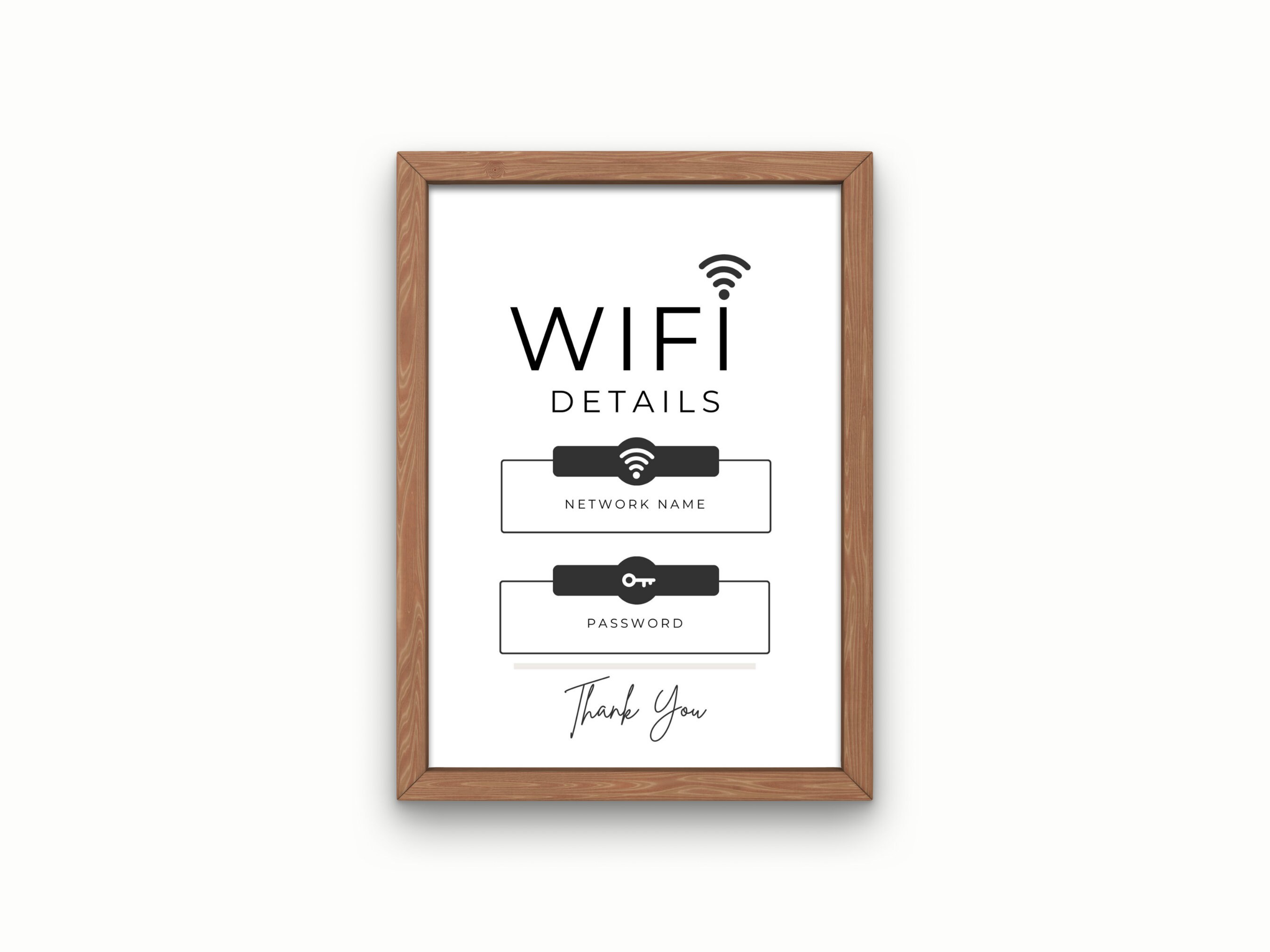 Editable/fillable WIFI Sign Printable Sign for Airbnb, VRBO, Office ...