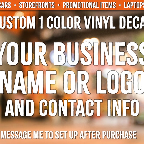 Business Car Decal Etsy