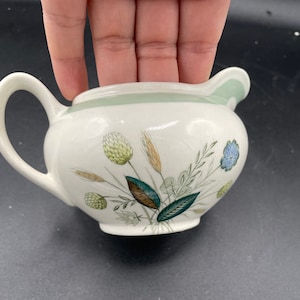 Clovelly Woods Ware Wood and Sons England wheat and grasses creamer
