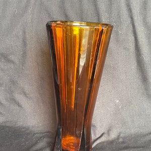 Amber Vintage Glass Vase