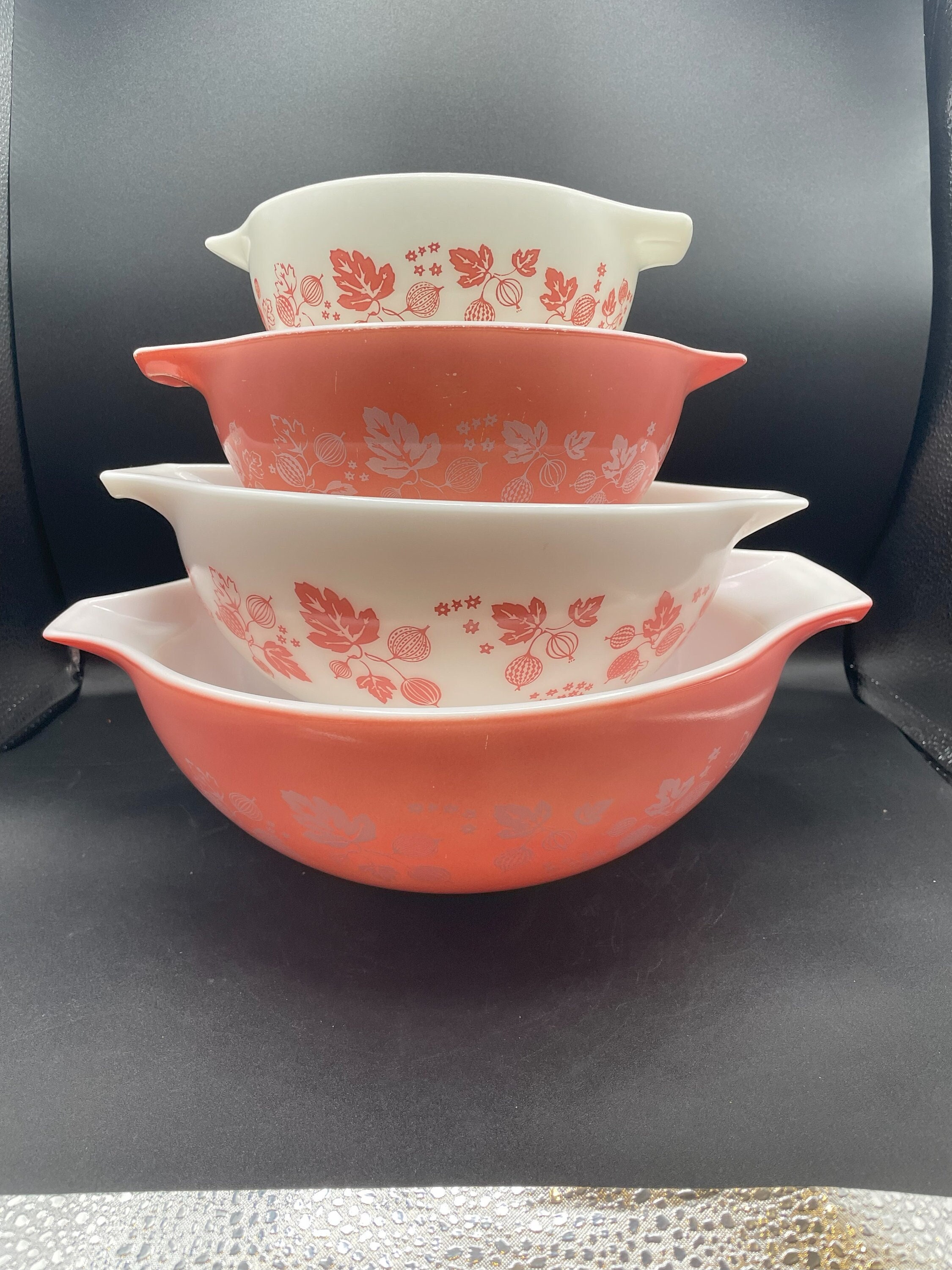 Pyrex Gooseberry Cinderella Bowls 441, 442, 443 and 444 - Etsy