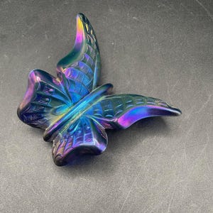 Fenton Glass Butterfly Green - Etsy