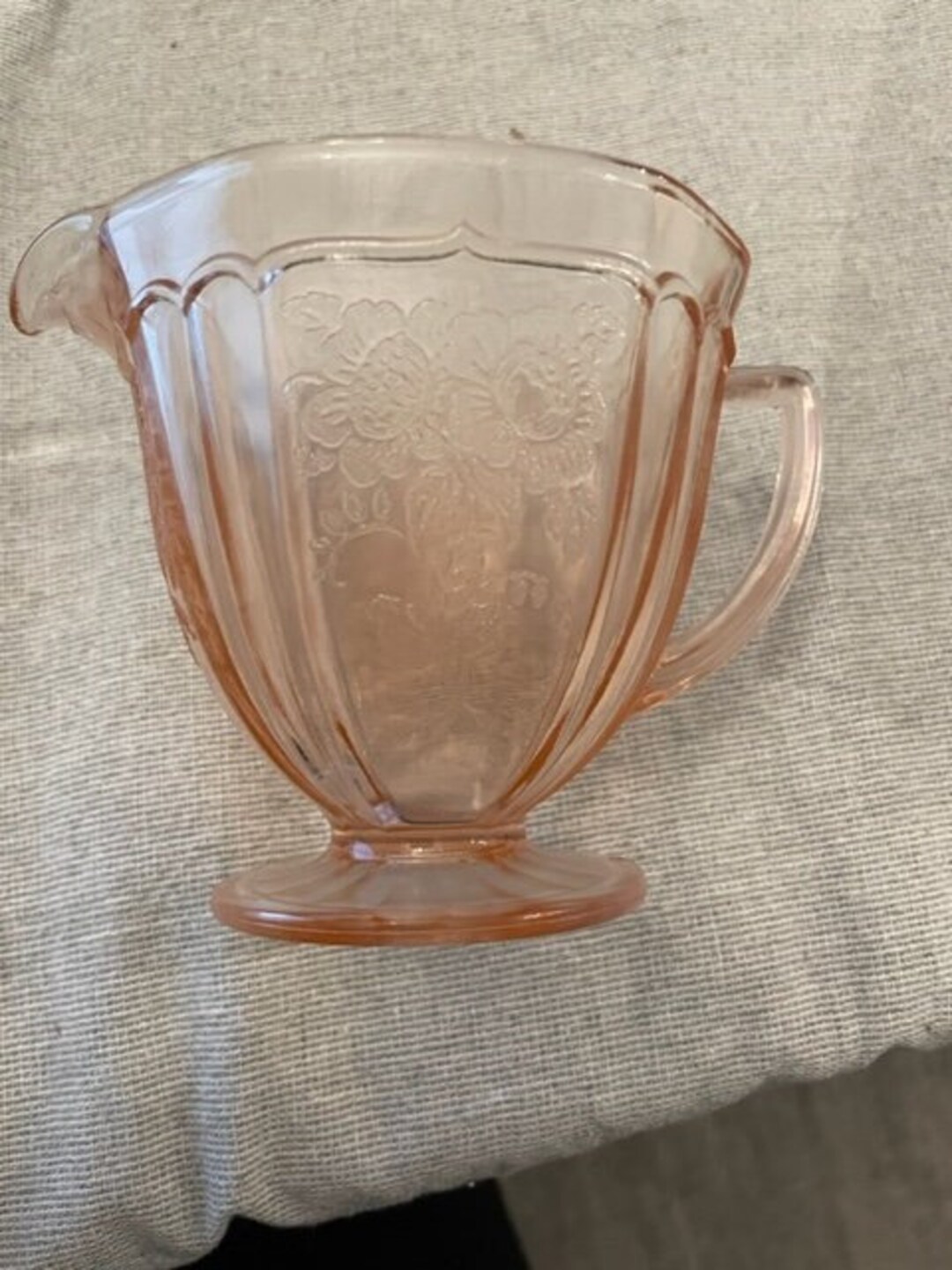 Mayfair Pink Depression Glass Creamer Etsy