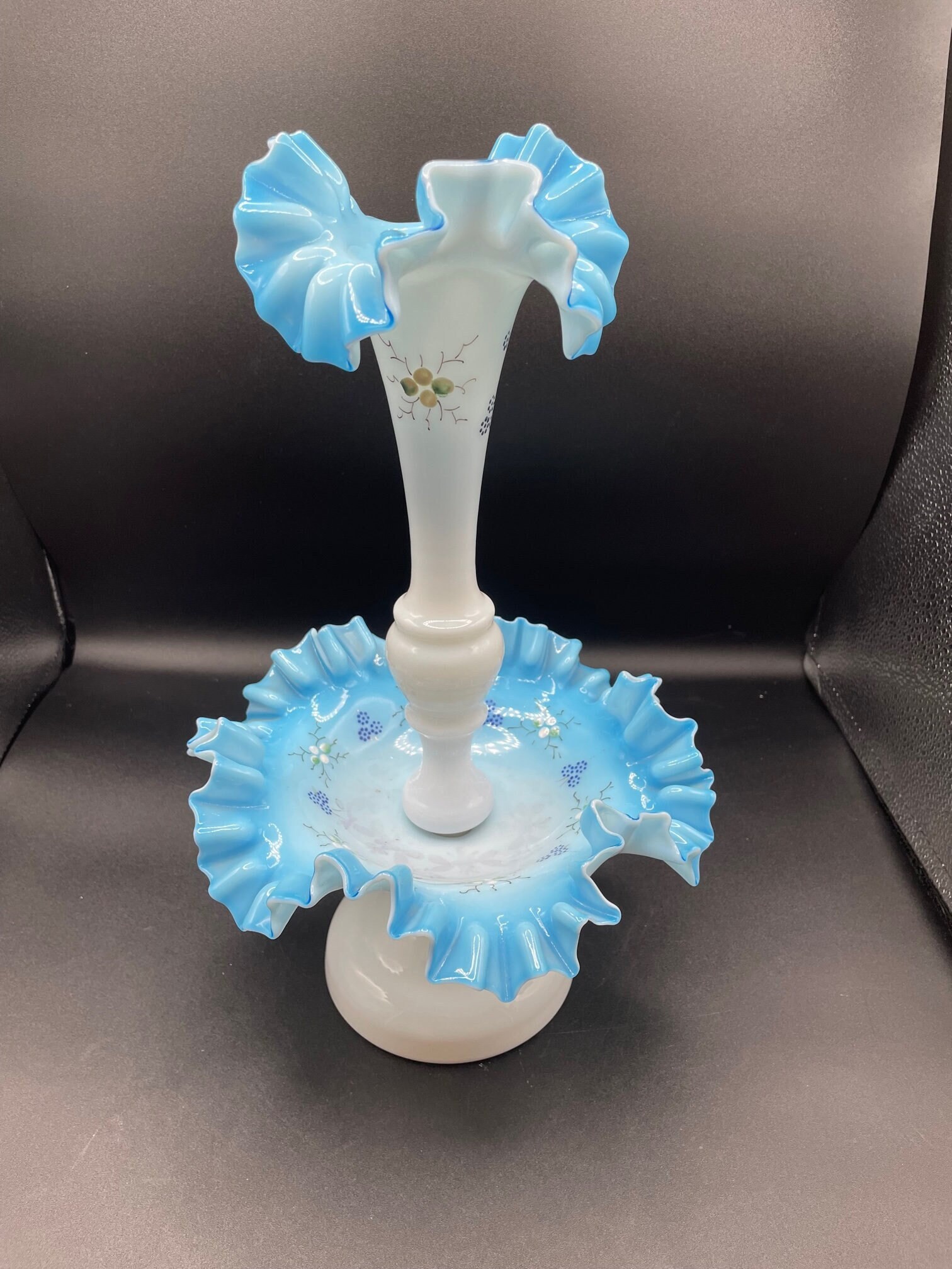 フェントン コルヌコピア フレンチオパールセント キャンドルホルダ