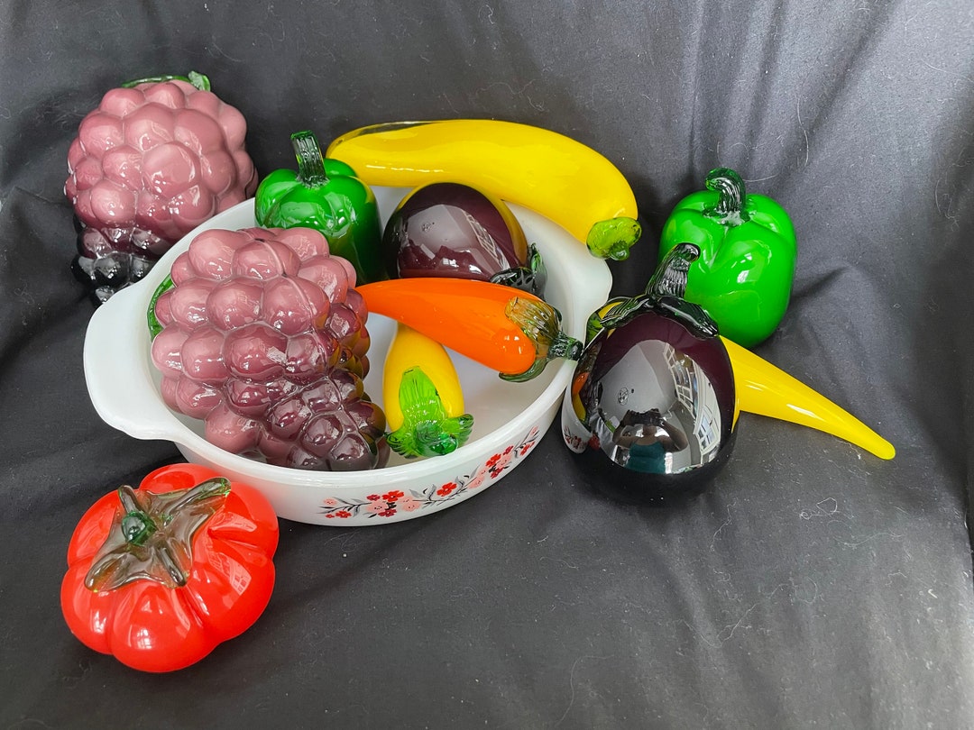 Hand Blown Glass Fruit and Vegetable Murano Style Etsy