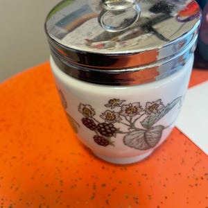 Vintage Worcester Porcelain Egg Coddler blackberry - medium egg coddler