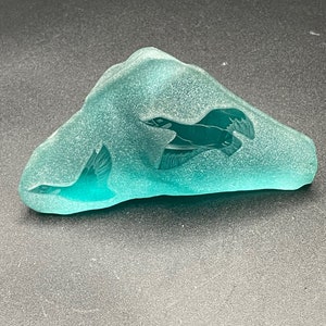 two Canada Goose/ geese -Glass Rock Sculpture - SIGNED SIKU