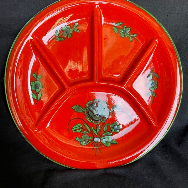 Ceramic Divided Dinner Plate Etsy