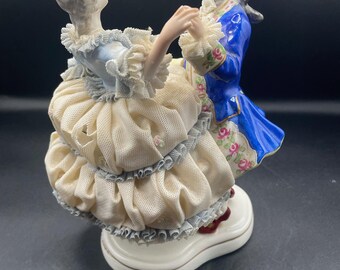 Dresden Meissen Porcelain Lovers Dance Figures Germany Rococo