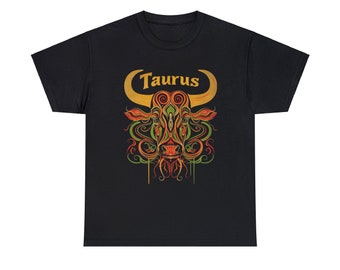 Taurus Psychedelic Astrology - Gildan 9000 Unisex Heavy Cotton Tee