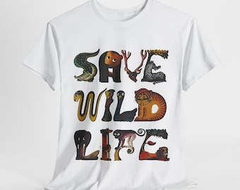 Save Wild Life- Retro Vintage T-Shirt