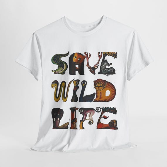 Save Wild Life- Retro Vintage T-Shirt
