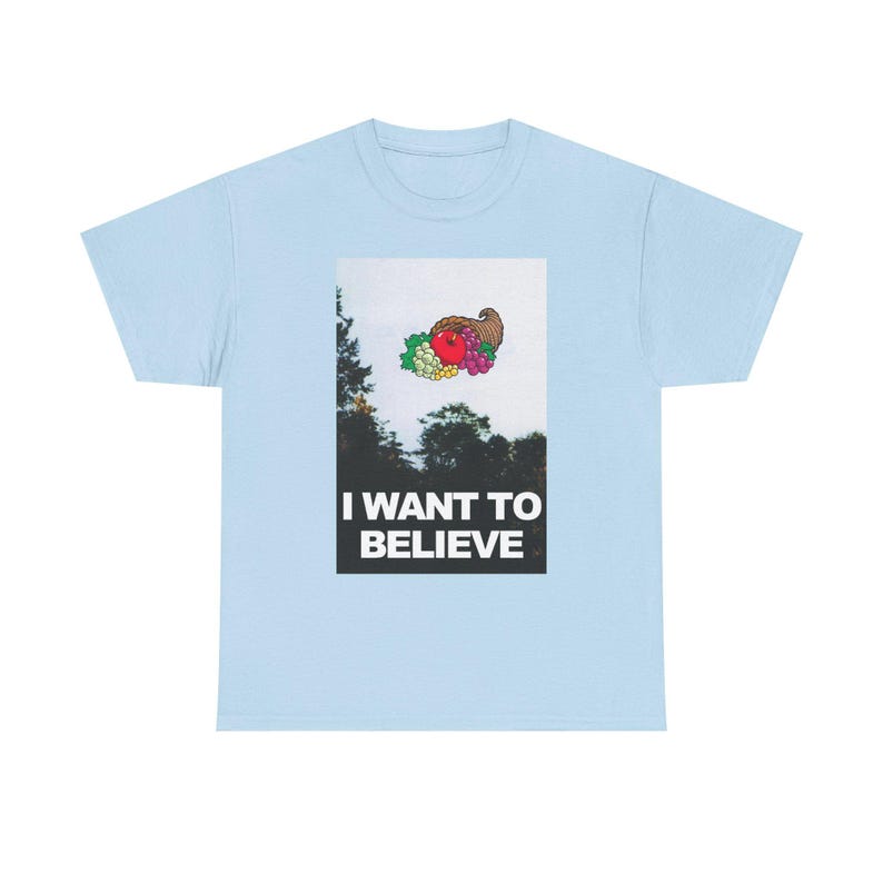 I Want To Believe Cornucopia Mandela Effect Fruit of the Loom- X-Files - Retro Vintage TShirt image 9