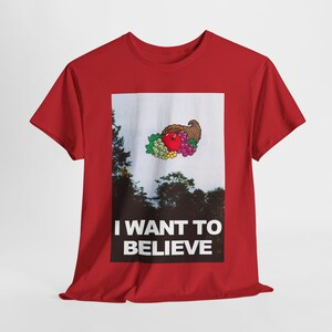 I Want To Believe Cornucopia Mandela Effect Fruit of the Loom- X-Files - Retro Vintage TShirt image 7
