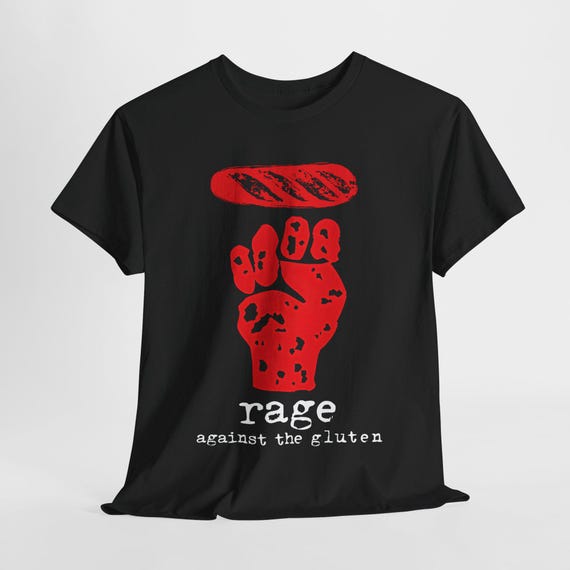 Rage Against The Gluten- Retro Vintage Parody T-Shirt