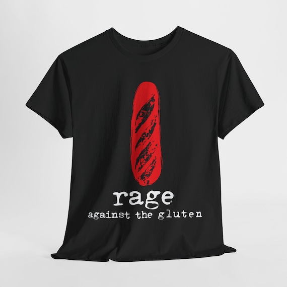 Rage Against The Gluten- Retro Vintage Parody T-Shirt