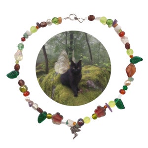 Forest fairy necklace - Fairycore Whimsigoth - Handmade necklace