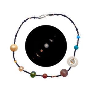 Solar System necklace - Witchy whimsigoth - Handmade necklace