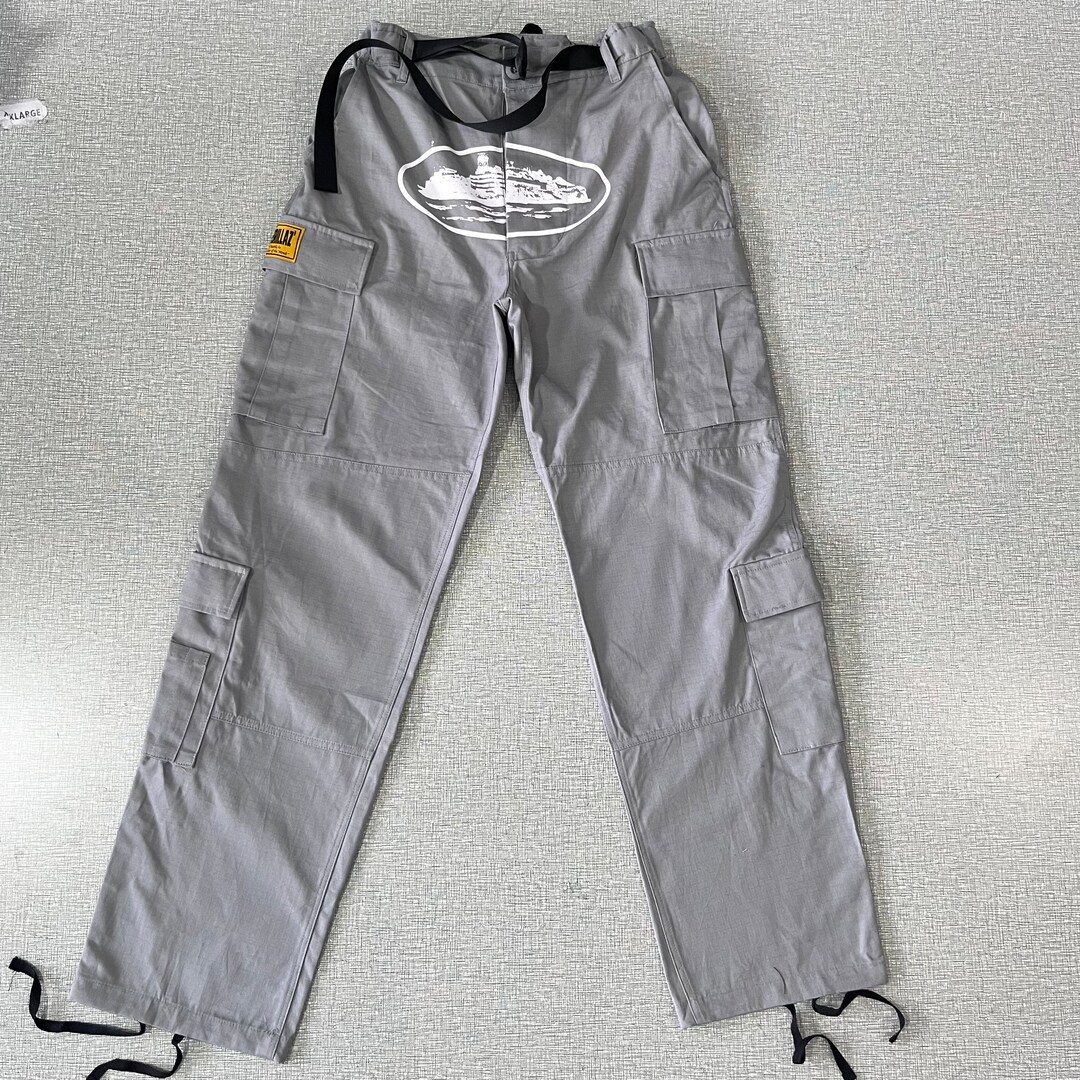 Corteiz Grey Cargo Trousers Etsy