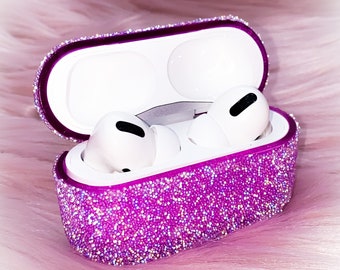 Purple Beaded AirPod Case