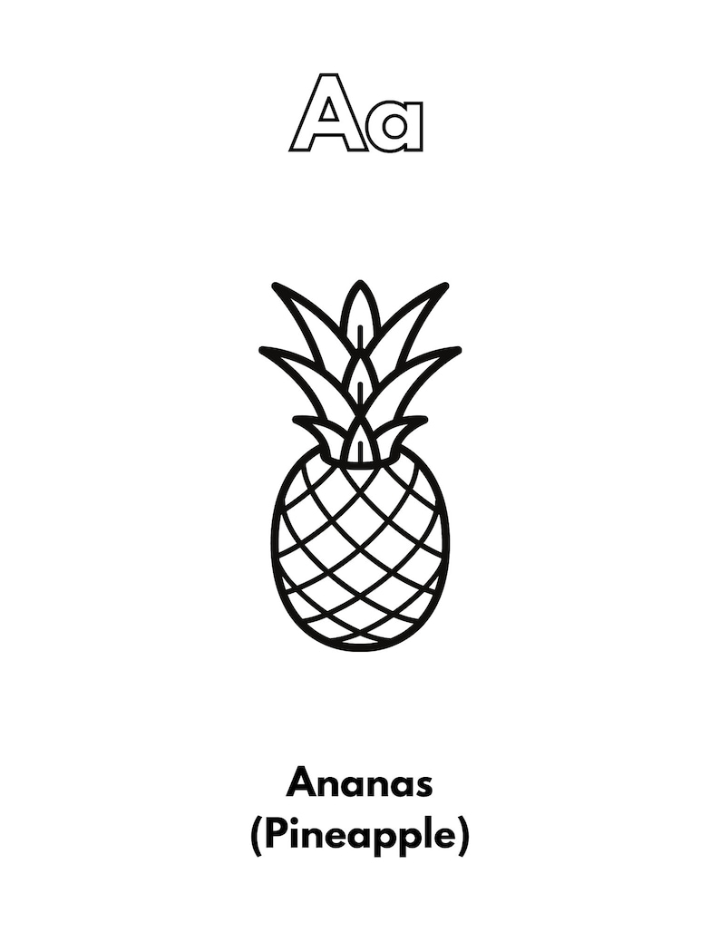 Printable Coloring Book German Alphabet Etsy