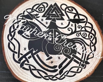 Norse Pagan Symbolism on Wood