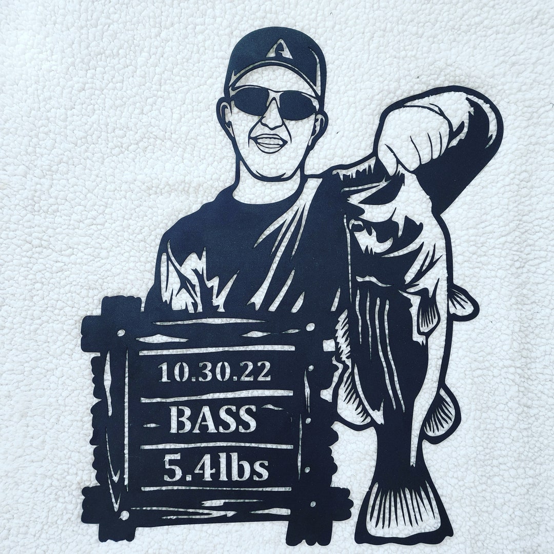 Unique Bass Fish Metal Sign Custom Made Etsy