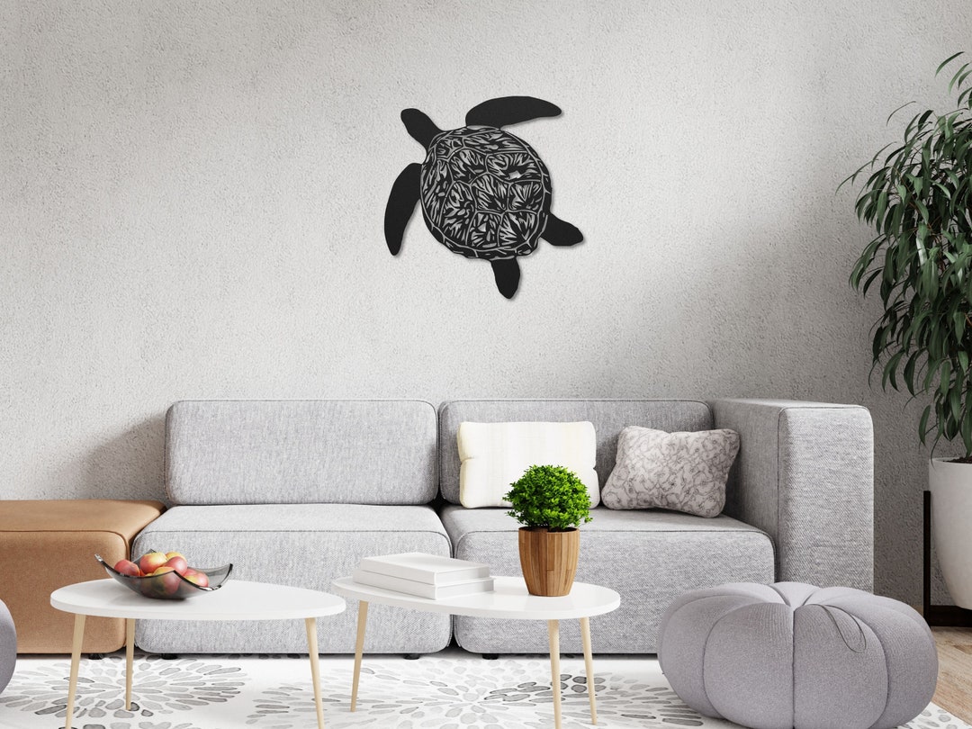 Metal Sea Turtle Wall Art Metal Marine Sea Turtle Ornament Turtle Lover