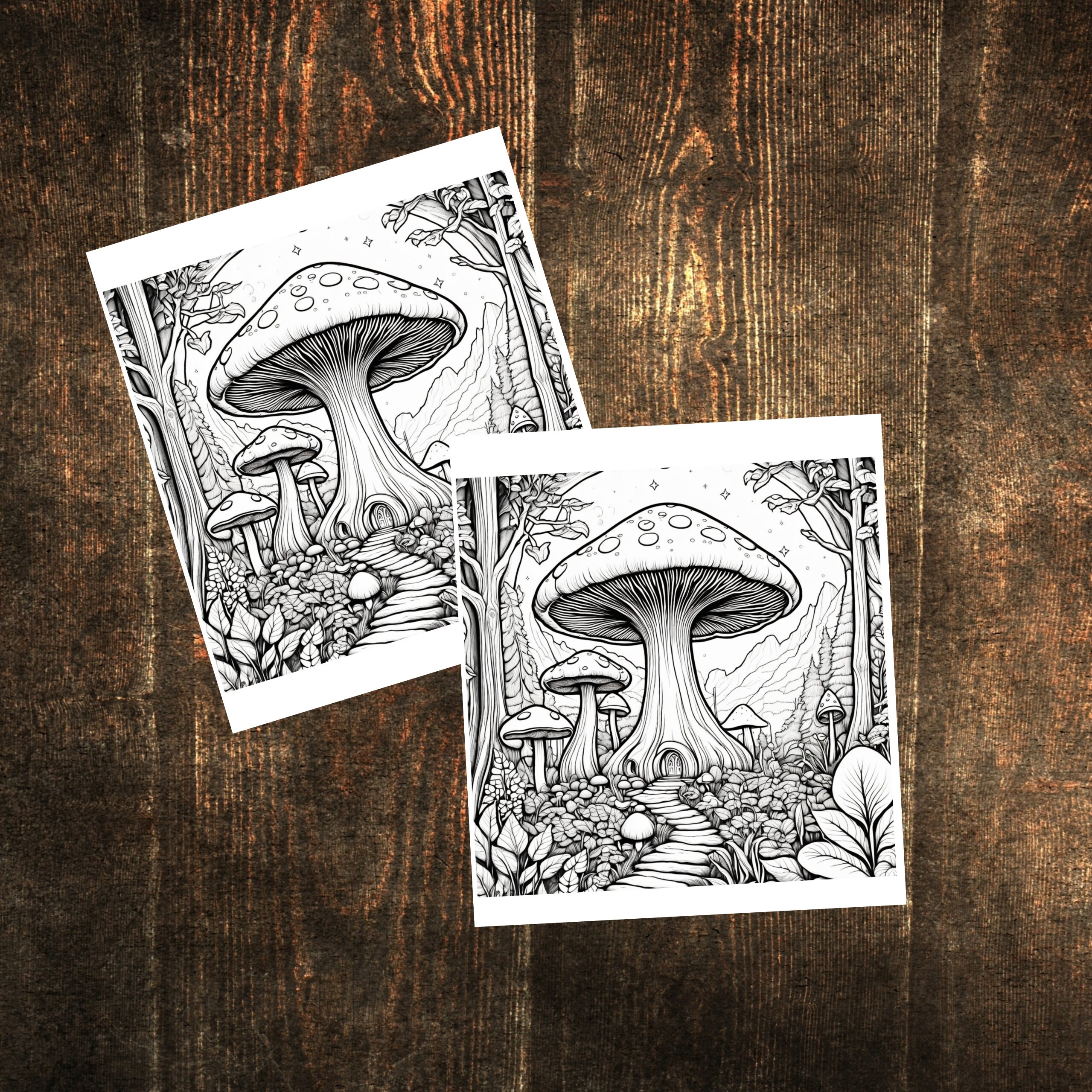 Printable Coloring Page Mushroomcore Coloring Page Coloring Page Adults