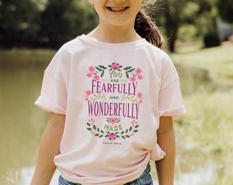 Fearfully Wonderfully Made Christian Kids Tee - Psalm 139:14