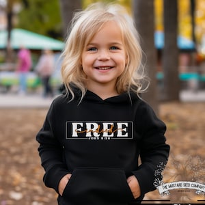 Free Indeed Christian Youth Hoodie Christian Minimalist Sweater Faith Based Hoodie Cute Trendy Christian Streetwear Christian Graphic Tee