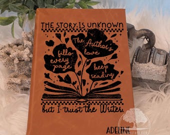 Personalized Christian Leatherette Journal: Engraved Scripture Notebook
