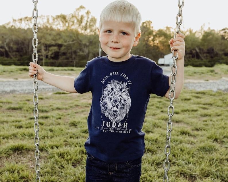 Lion of Judah Graphic T-shirt for Children Christian Graphic Tshirt Trendy Christian Shirt for Toddler Christian Tee for Christian Youth tee image 4