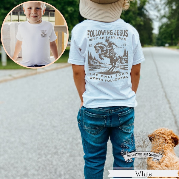 Après Jésus, T-shirt chrétien occidental pour enfants, Chemise de cow-boy chrétien, T-shirt chrétien pour jeunes, T-shirt chrétien pour enfants, VBS, cadeau