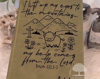 Personalized Christian Leatherette Journal: Engraved Scripture Notebook