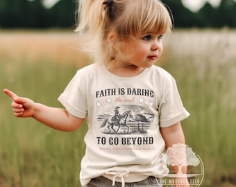 Western Christian Toddler Tee: Cowgirl Bible Verse Shirt