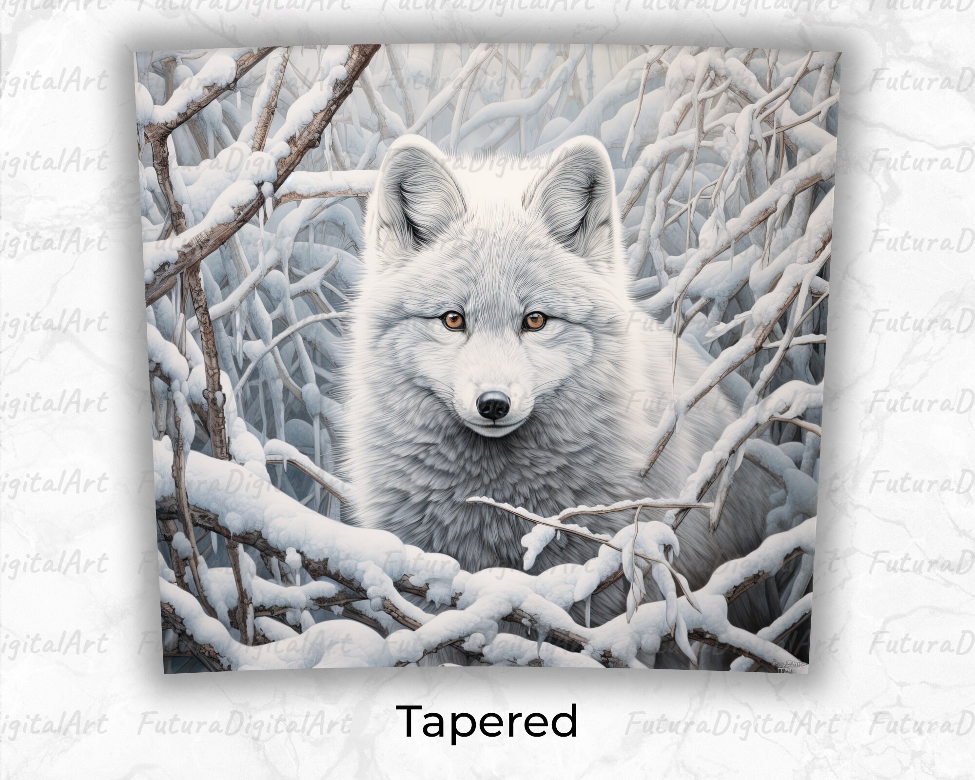 3D Arctic Fox Snow Winter 20 Oz Skinny Tumbler Sublimation Design ...