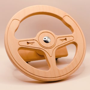 Einkaufswagenlenkrad | Kinderlenkrad | Kinderwagen | Lenkrad für Kinder | Lenkrad an Einkaufswagen | Holzlenkrad | Lenkrad aus Holz