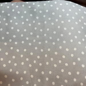 Tiny tot fabric by Michael Miller/ white dots on gray