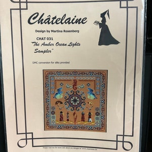 The Amber Ocean Lights Sampler Cross Stitch Pattern/Chatelaine