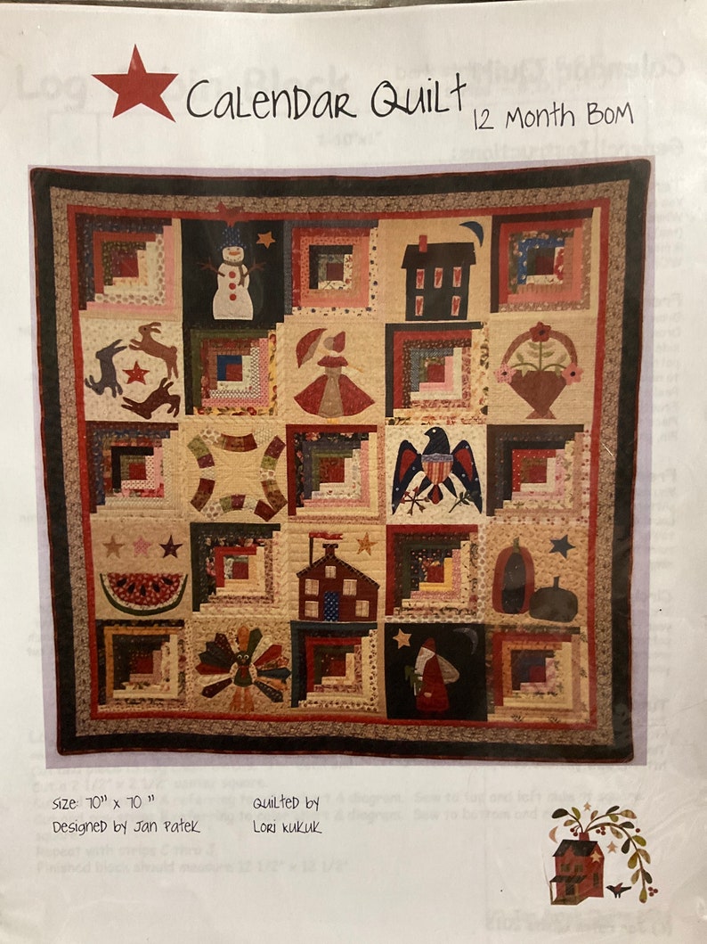 Calendar Quilt Pattern Etsy