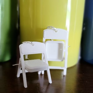 1 Inch Foldable Folding Chair Earrings, Riverboat Brawl, Montgomery