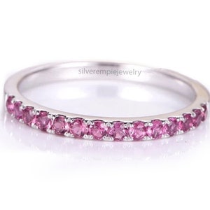 Handcrafted Pink Tourmaline Sterling Silver Art Deco Ring