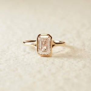 Octagon-zirkoonring 925 zilver: minimalistische solitaire, art deco, maat 3-16