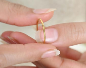 Dainty 1mm Band in 925 Sterling Silver, Thin Wedding Bands Minimalist Wedding Rings, Thin Stacking Ring, Everyday Ring Band Gift For Him/Her