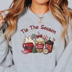 Tis The Season Christmas Sweatshirt, Cute Christmas Sweatshirt, Merry Christmas Sweatshirt, Merry Xmas Sweatshirt, Winter Holiday Sweatshirt